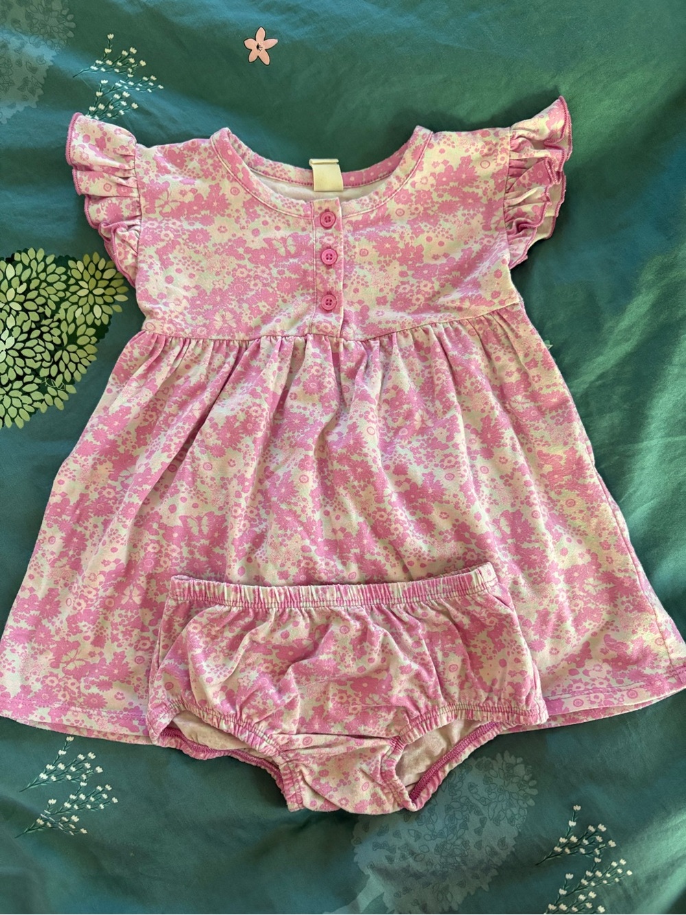 Baby Girl Tucker & Tate Easy Knit Floral Butterfly Print Dress & Bloomer